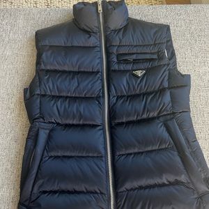 Beautiful navy authentic Prada down vest